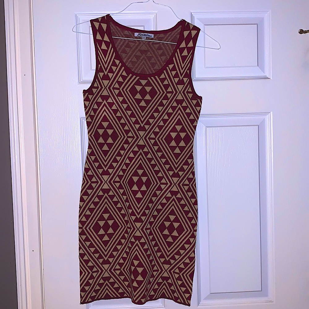 Stretchy cotton blend sleeveless dress